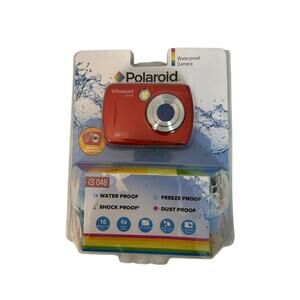 Polaroid iS048 16MP Waterproof Digital Camera - Red New